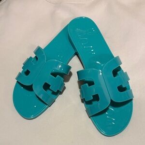 Sam Edelman Teal Slide Sandals
